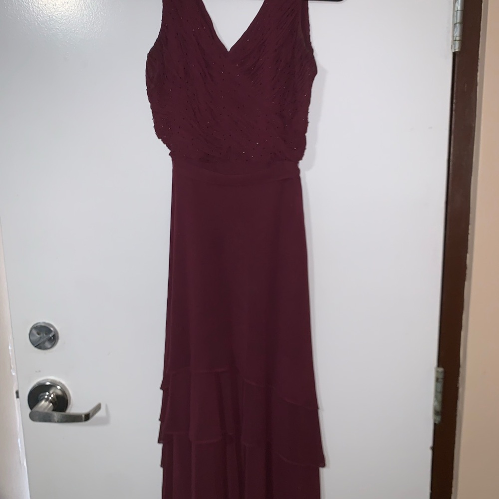Adrianna Papell Deep Red Maxi Dress